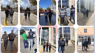 ELAZIĞ’DA POLİS EKİPLERİ TARAFINDAN SON BİR AY İÇERİSİNDE YAPILAN ÇALIŞMADA,