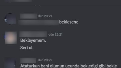 ATATÜRK'E HAKARET EDİLEN BİR EKRAN GÖRÜNTÜSÜ.