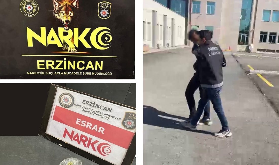 ERZİNCAN’DA UYUŞTURUCU TİCARETİNDEN 1 KİŞİ TUTUKLANDI