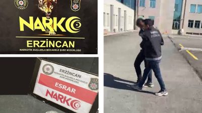 ERZİNCAN’DA UYUŞTURUCU TİCARETİNDEN 1 KİŞİ TUTUKLANDI