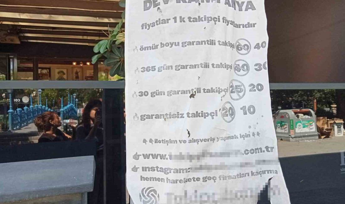 ESKİŞEHİR’DE SOSYAL MEDYA PLATFORMLARINDA TAKİPÇİ SATIN ALMA HİZMETİNİN BULUNDUĞU BİR