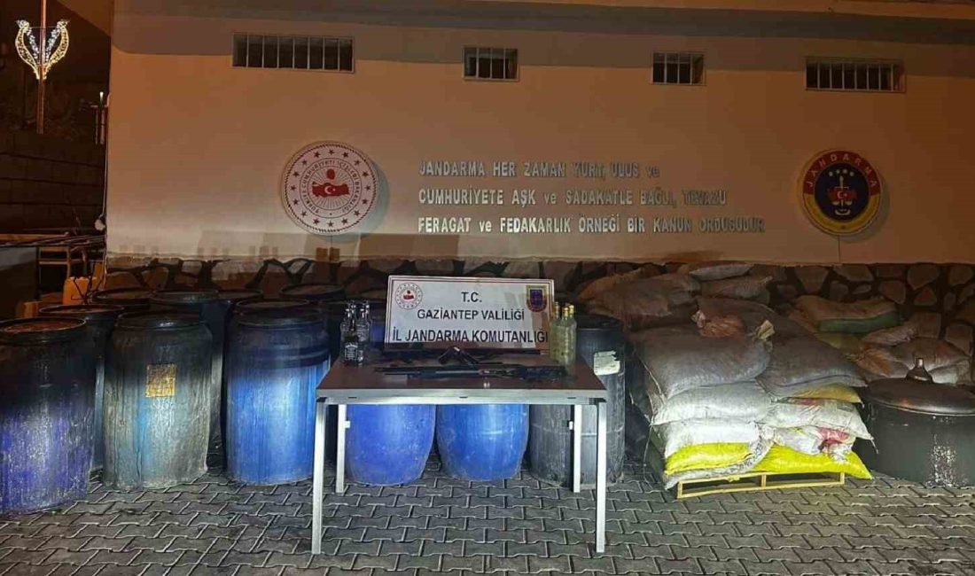 GAZİANTEP’TE 4 BİN 500 LİTRE SAHTE ALKOL ELE GEÇİRİLDİ