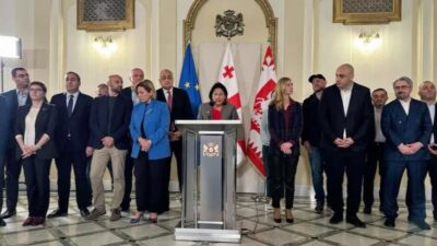 GÜRCİSTAN CUMHURBAŞKANI SALOME ZURABİŞVİLİ, ÜLKESİNDE DÜN YAPILAN GENEL SEÇİMLERE İLİŞKİN