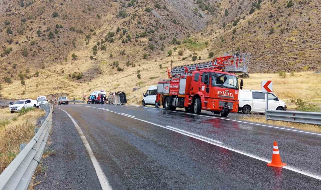HAKKARİ’DE YOLDA ÇIKAN KAMYONETİN DEVRİLMESİ SONUCU 1 KİŞİ YARALANDI.