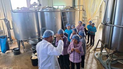 HİSARCIK ATATÜRK İLKOKULU ÖĞRENCİLERİ SÜT ÜRÜNLERİ TESİSLERİNİ GEZDİ