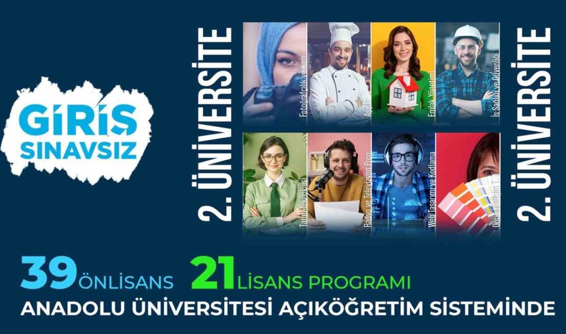 ANADOLU ÜNİVERSİTESİNİN SINAVSIZ İKİNCİ ÜNİVERSİTE KAYITLARI GELEN YOĞUN TALEP ÜZERİNE