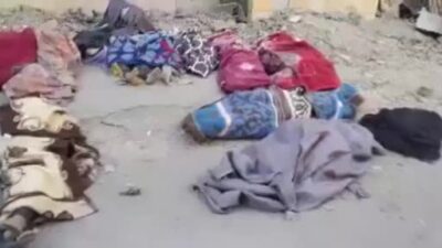 İsrail ordusunun Gazze’nin kuzeyindeki Beyt Lahya’da 5 katlı binayı vurduğu