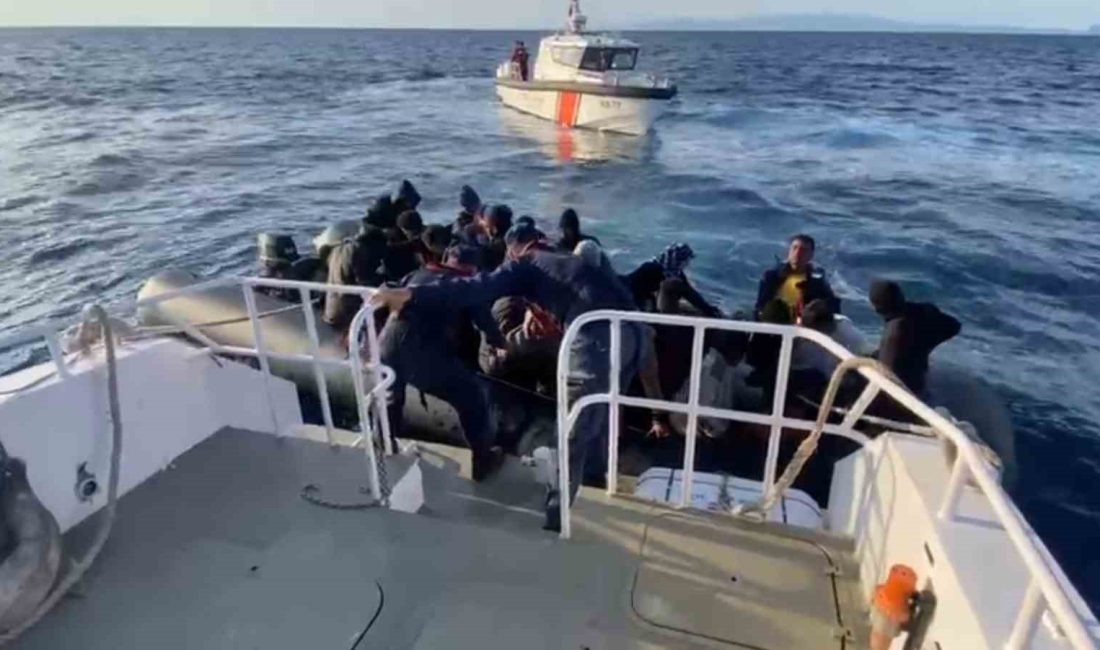 İZMİR'İN FOÇA İLÇESİ AÇIKLARINDA, YASA DIŞI YOLLARLA YURT DIŞINA ÇIKMAYA
