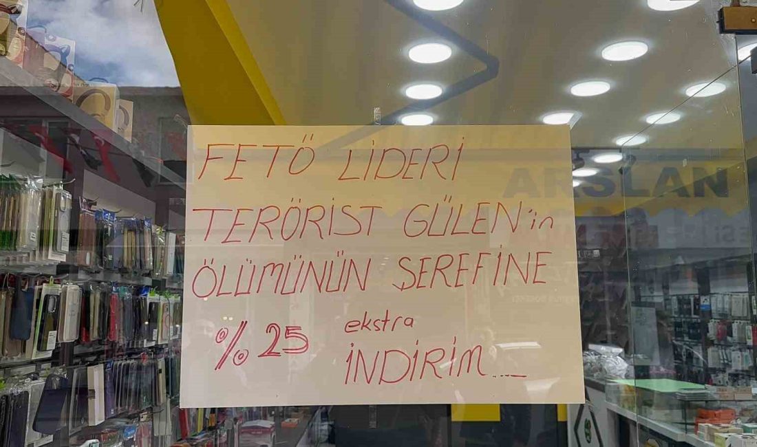 İZNİK'TE ESNAF, FETHULLAH GÜLEN'İN ÖLÜMÜNE ÖZEL İNDİRİM BAŞLATTI