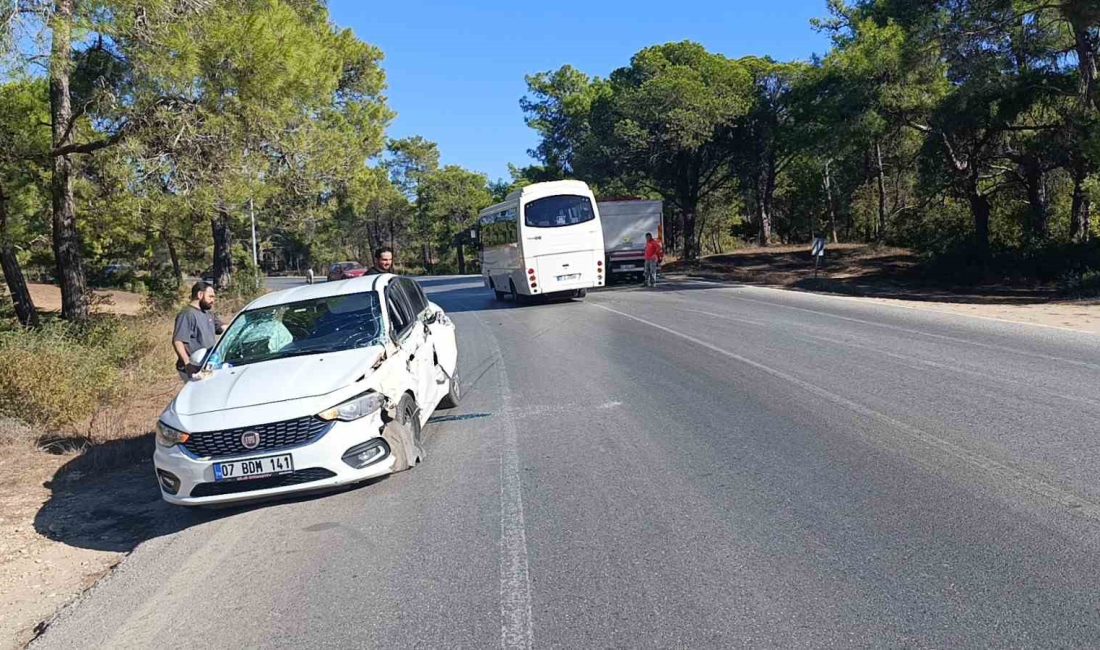 ANTALYA'NIN MANAVGAT İLÇESİNDE SÜRÜCÜSÜNÜN DİREKSİYON HAKİMİYETİNİ KAYBETMESİ SONUCU KARŞI ŞERİDE