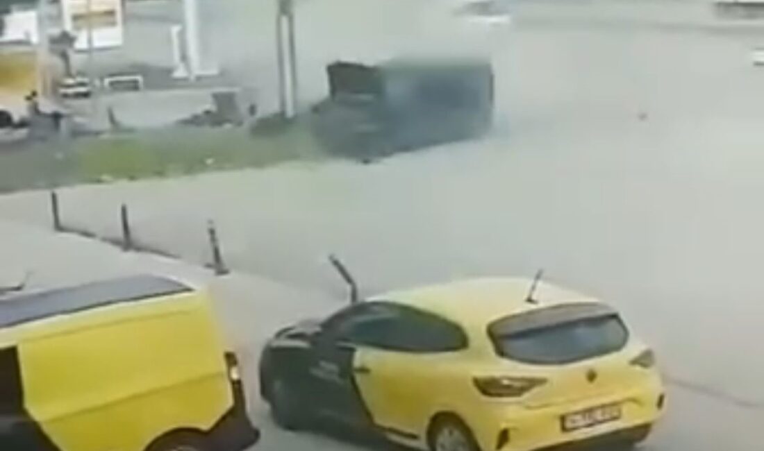 KONTROLDEN ÇIKAN ARAÇ ÖNCE ARACA, SONRA YAKIT İSTASYONUNA DALDI