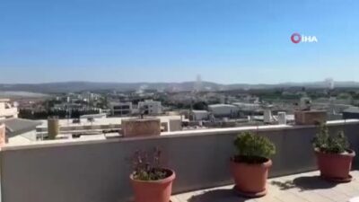 Lübnan’dan İsrail topraklarına en az 82 roket fırlatıldığı, Nehariya kentinde