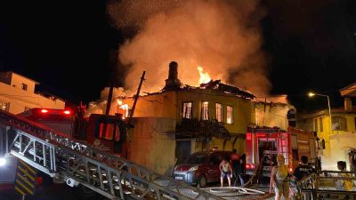 MUĞLA'NIN MİLAS İLÇESİNDE ÇIKAN YANGINDA İKİ EV TAMAMEN YANARAK KULLANILAMAZ