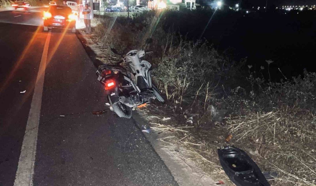 MUĞLA'NIN MİLAS İLÇESİNDE OTOMOBİL İLE MOTOSİKLETİN ÇARPIŞMASI SONUCU MEYDANA GELEN