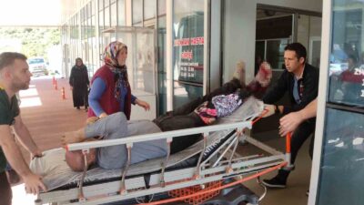 BURSA’NIN ORHANGAZİ İLÇESİNDE EVİNİN BAHÇESİNDE MOTORLU TESTERE İLE ODUN KESMEYE