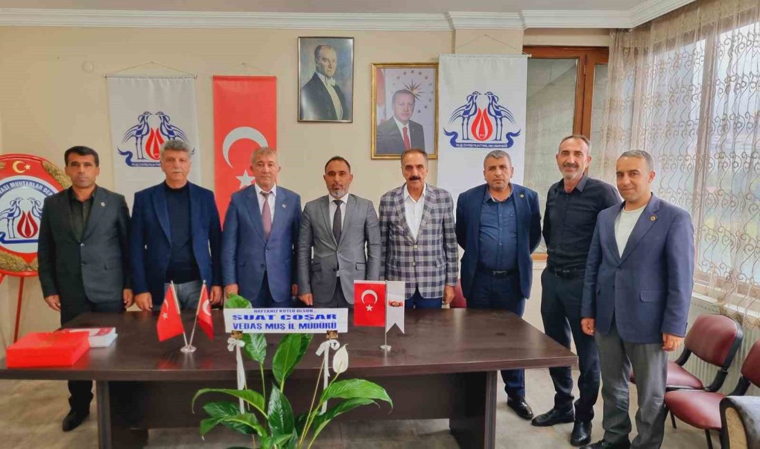 VANGÖLÜ ELEKTRİK DAĞITIM A.Ş. (VEDAŞ) YETKİLİLERİ, 19 EKİM MUHTARLAR GÜNÜ