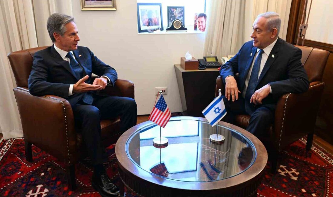 İSRAİL BAŞBAKANI BİNYAMİN NETANYAHU, İSRAİL’İ ZİYARET EDEN ABD DIŞİŞLERİ BAKANI