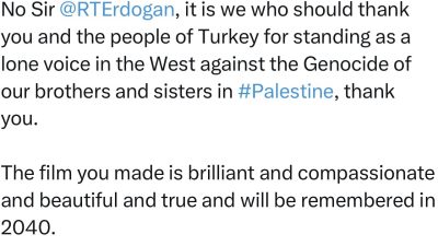 PİNK FLOYD'UN SOLİSTİ WATERS'DAN CUMHURBAŞKANI ERDOĞAN'A “FİLİSTİN” TEŞEKKÜRÜ