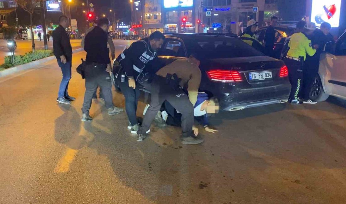 BURSA'NIN İNEGÖL İLÇESİNDE EMNİYET MÜDÜRLÜĞÜ EKİPLERİNİN UYGULAMASINDAN KAÇARKEN YAKALANAN VE