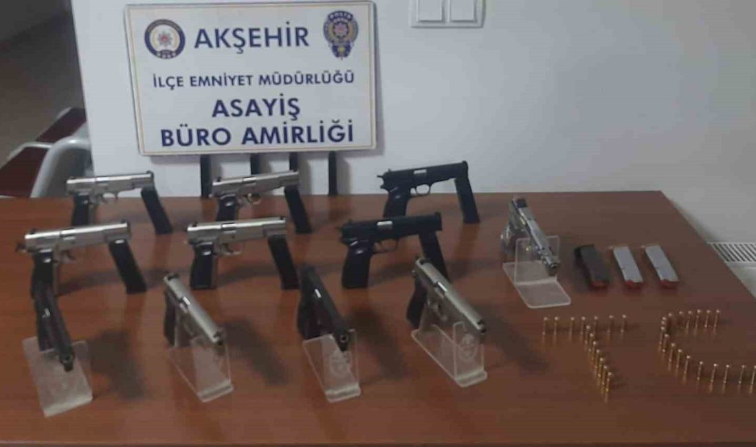 KONYA’NIN AKŞEHİR İLÇESİNDE POLİS TARAFINDAN DURDURULAN BİR ARAÇTA 11 ADET
