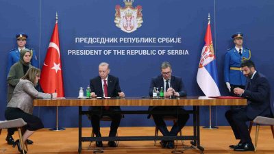 ŞAHİN CUMHURBAŞKANI ERDOĞAN İLE SIRBİSTAN’DA