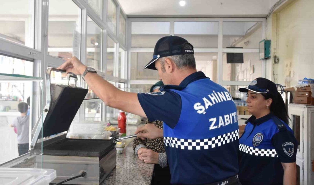 ŞAHİNBEY BELEDİYESİ ZABITA MÜDÜRLÜĞÜ, İLÇEDEKİ OKUL KANTİNLERİNDE VE ÇEVRESİNDEKİ İŞ