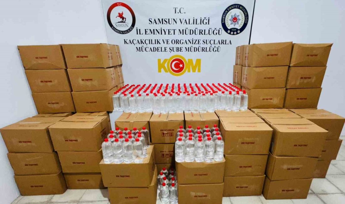 SAMSUN'DA POLİSİN TAKİBİ SONUCU BİR KAMYONETTE YAPILAN ARAMADA 1 TON