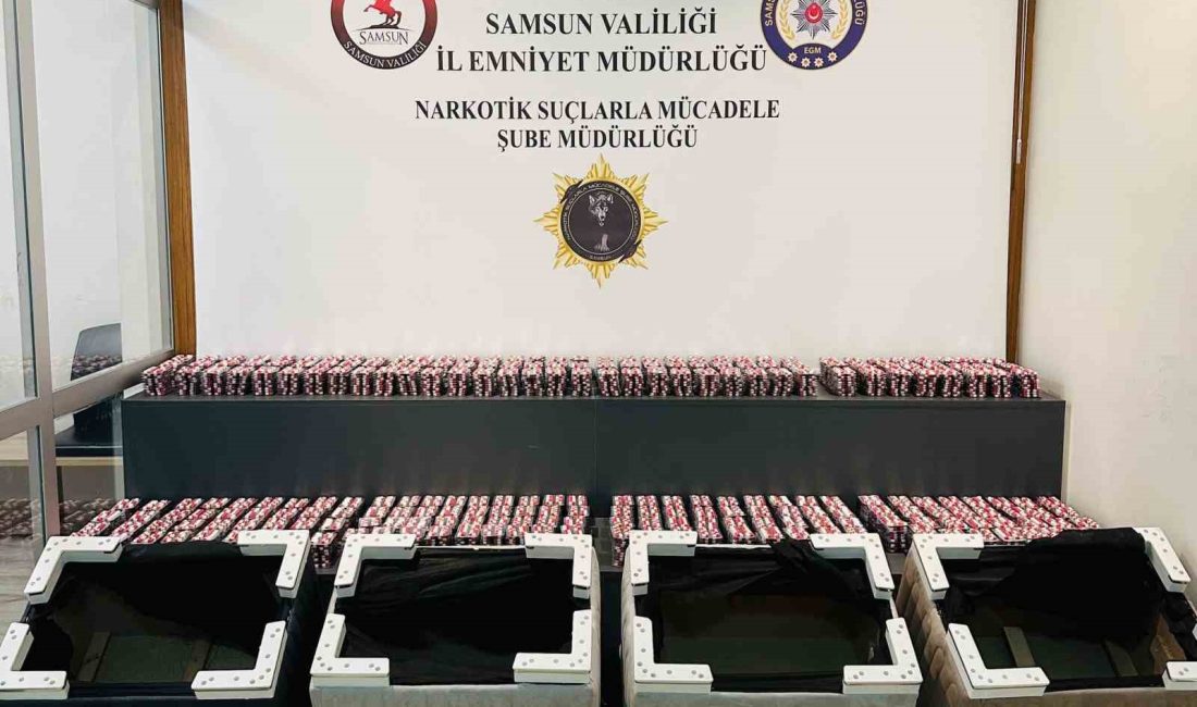 SAMSUN'DA NARKOTİK POLİSİNİN TAKİBİ SONUCU 49 BİN ADET SENTETİK ECZA