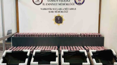 SAMSUN'DA NARKOTİK POLİSİNİN TAKİBİ SONUCU 49 BİN ADET SENTETİK ECZA