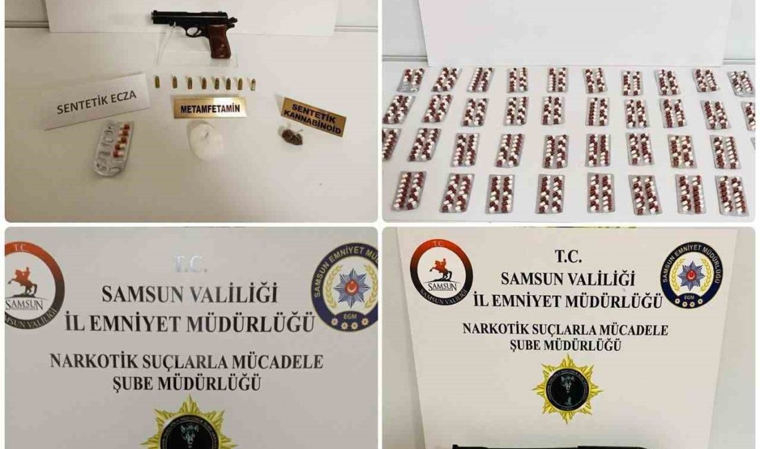 SAMSUN'DA NARKOTİK POLİSİ TATAFINDAN DÜZENLENEN EŞ ZAMANLI UYUŞTURUCU OPERASYONUNDA 14