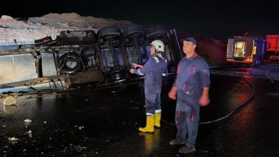 KUZEY IRAK DEREBİN RAMPASINDA DÜN AKŞAM TRAFİK KAZASI MEYDANA GELDİ.