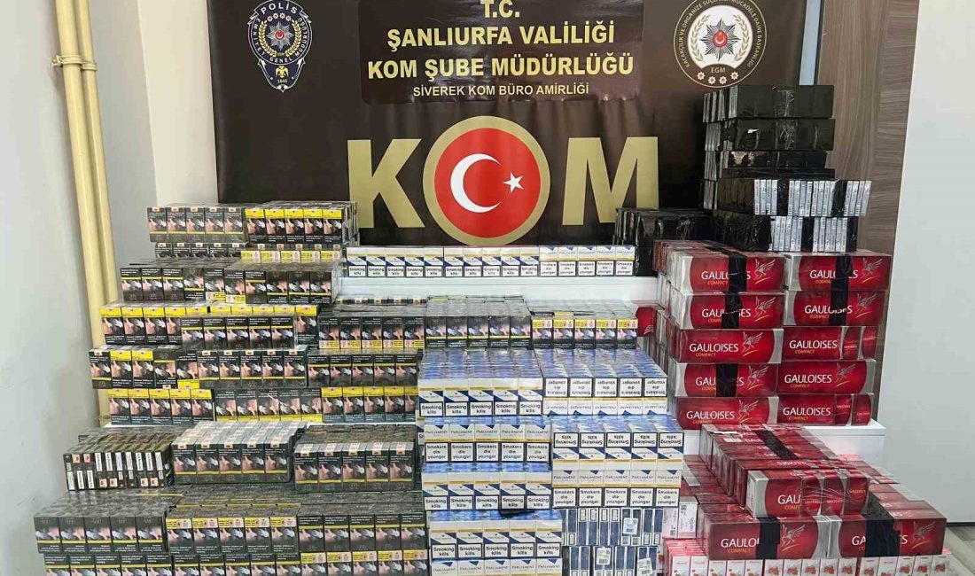 SİVEREK’TE KAÇAK SİGARA ELE GEÇİRİLDİ