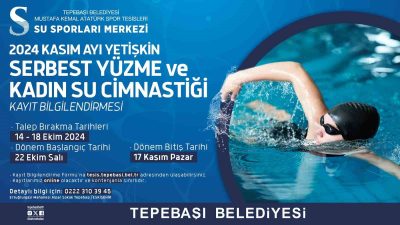 TEPEBAŞI BELEDİYESİ TARAFINDAN DÜZENLENECEK SU JİMNASTİĞİ KURSU İÇİN KAYITLAR BAŞLIYOR.