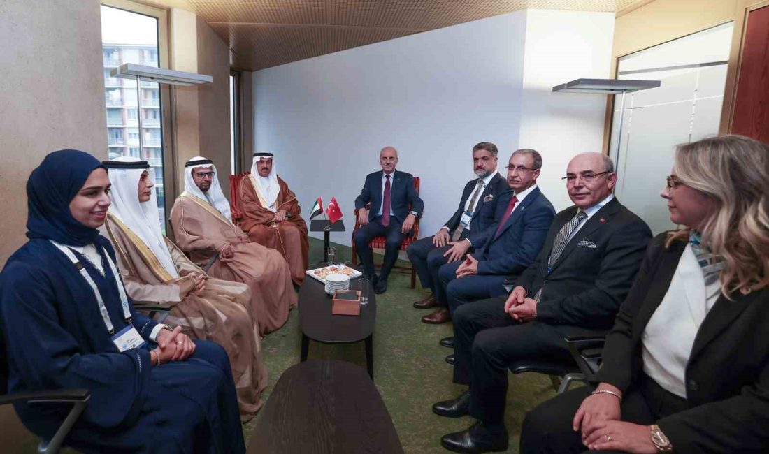 TBMM BAŞKANI KURTULMUŞ, BAE FEDERAL KONSEY BAŞKANI GHOBASH İLE BİR