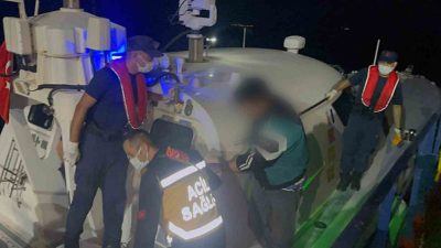 MUĞLA’NIN DATÇA İLÇESİ AÇIKLARINDA SEYREDEN TİCARİ GEMİDE RAHATSIZLANAN VATANDAŞ SAHİL