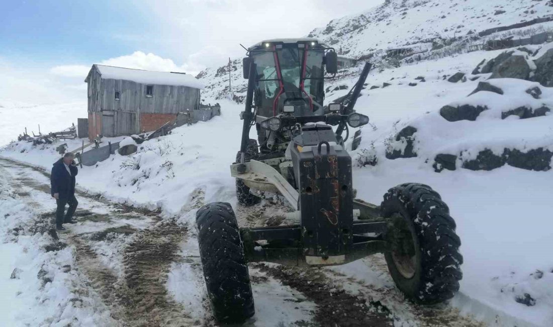 TRABZON'UN YÜKSEK KESİMLERİNDE KAR YAĞIŞI ETKİLİ OLDU. BÜYÜKŞEHİR BELEDİYESİ EKİPLERİ