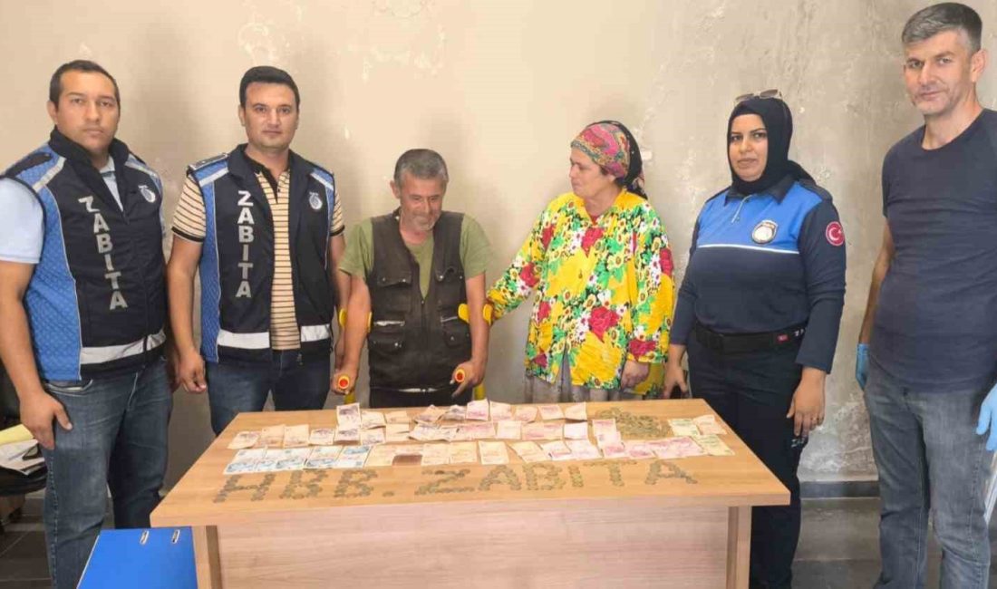 HATAY'DA DİLENDİĞİ PARALARI TOPLU BİR ŞEKİLDE YAKALATMAMAK İÇİN BELLİ ARALIKLARLA