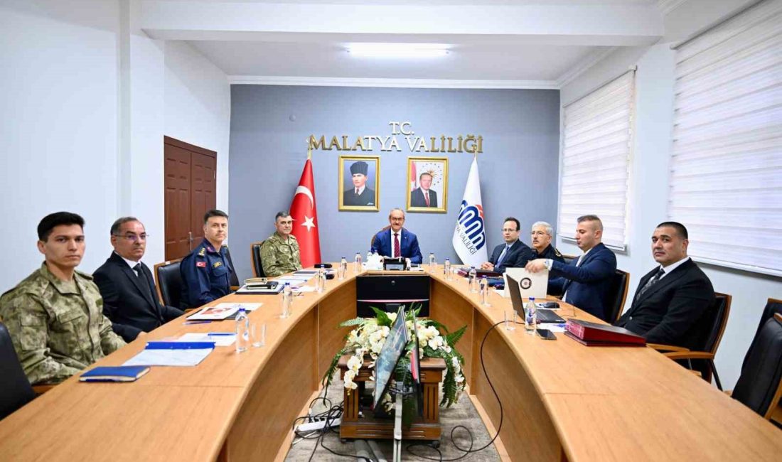 MALATYA VALİSİ SEDDAR YAVUZ’UN BAŞKANLIĞINDA ASAYİŞ KOORDİNASYON TOPLANTISI DÜZENLENDİ. TOPLANTIDA,