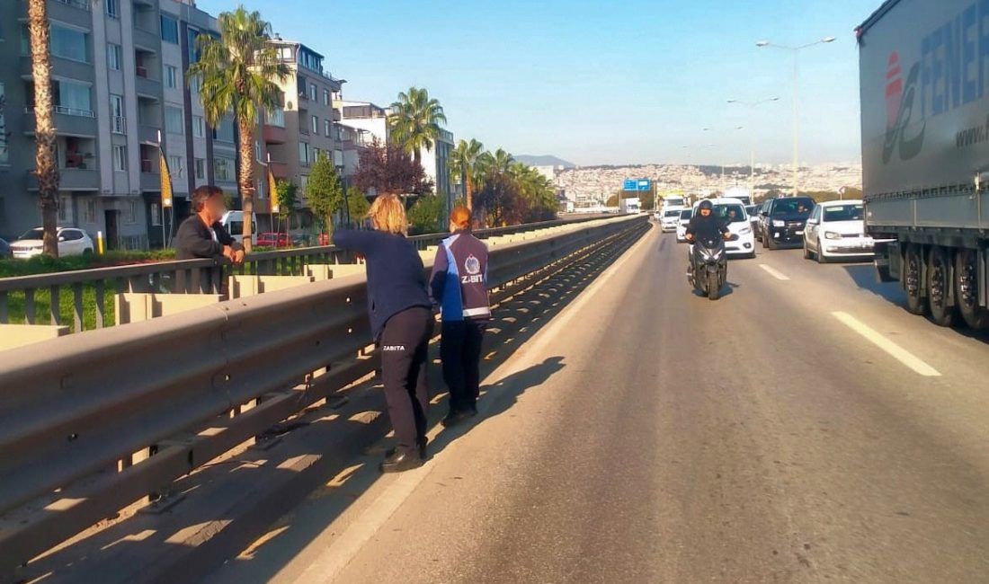 SAMSUN'DA VİYADÜK ÜSTÜNE ÇIKARAK İNTİHAR GİRİŞİMİNDE BULUNAN VATANDAŞI, CANİK BELEDİYESİ