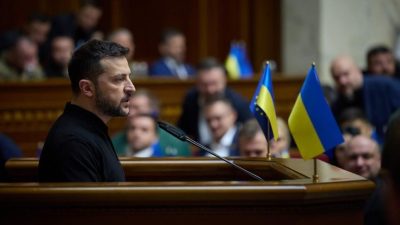 UKRAYNA DEVLET BAŞKANI VLADİMİR ZELENSKİY, PARLAMENTODA GERÇEKLEŞTİRDİĞİ KONUŞMASINDA KİEV’İN NATO'YA