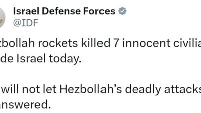 Hizbullah’ın İsrail’e yönelik misilleme saldırılarında 7 kişi hayatını kaybetti HİZBULLAH’IN İSRAİL’E YÖNELİK MİSİLLEME SALDIRILARINDA 7 KİŞİ HAYATINI KAYBETTİ