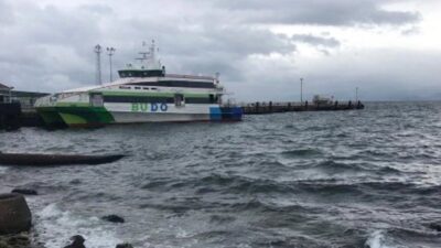 Marmara Denizi'nde etkili olan kuvvetli poyraz fırtınası, deniz ulaşımını aksattı. Bursa Deniz
