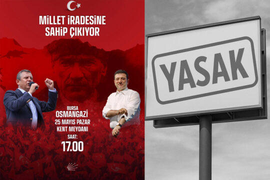 Özgür Özel Mitingine Bilboard Yasağı! TMSF, CHP Genel Başkanı Özgür Özel’in katılımıyla Bursa’da gerçekleştirilecek miting
