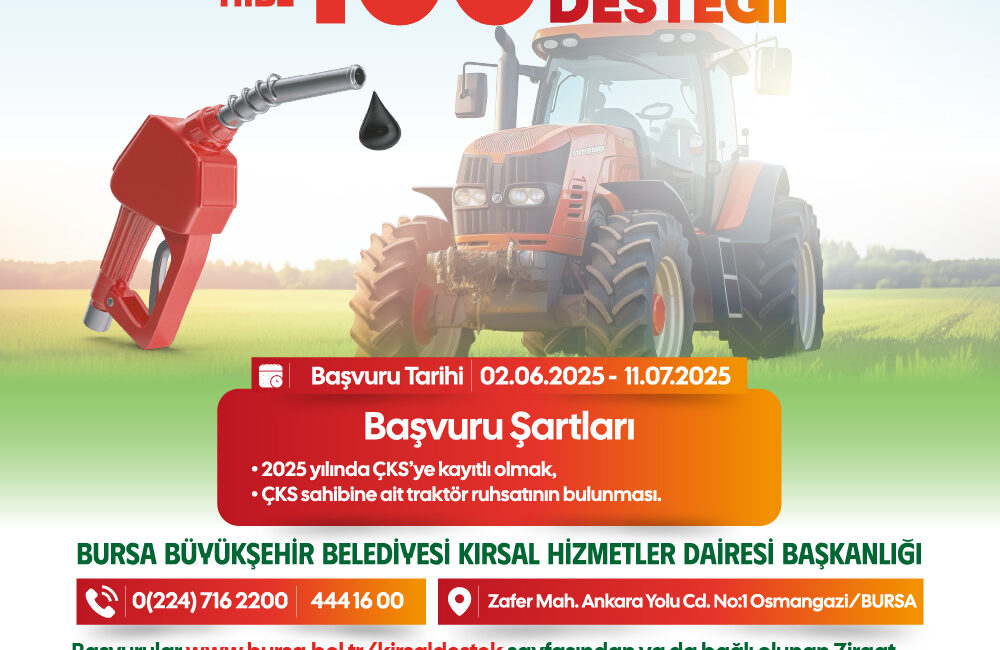 Bursa Büyükşehir Belediyesi, üreticilerin desteklenmesi ve girdi maliyetlerinin azaltılması amacıyla