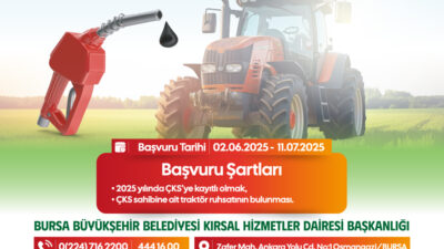 Bursa Büyükşehir Belediyesi, üreticilerin desteklenmesi ve girdi maliyetlerinin azaltılması amacıyla