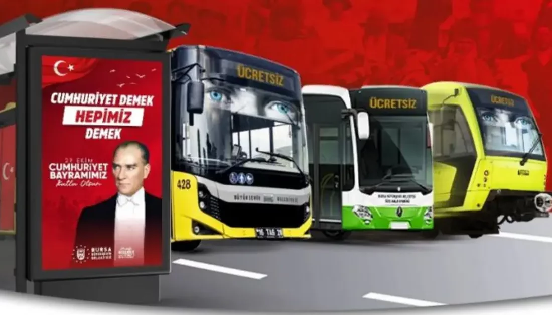 Bursa Büyükşehir Belediyesi, vatandaşların tören ve kutlamalara kolaylıkla ulaşabilmesi amacıyla