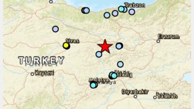 Uluslararası Deprem Uygulamalarının bildirimine göre 5,2 Şiddetinde Deprem Erzincan Sivas