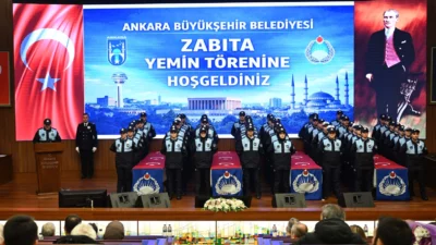 Ankara Büyükşehir Belediyesi’nde aday memurluk süreçleri tamamlanan personeller yemin töreni