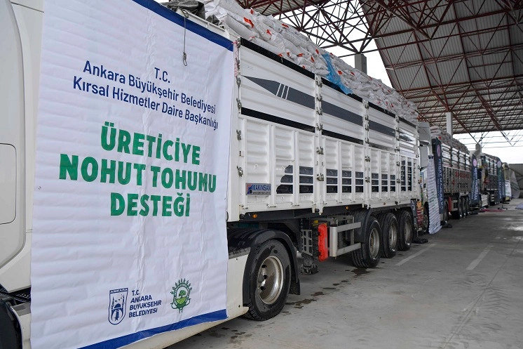 Ankara Büyükşehir Belediyesi, yüzde 50 hibe ile nohut tohumu desteğini