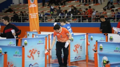 Bursa'da İnegöl Belediyesi Okullar Arası Spor Festivalinde oryantiring branşı turnuvası